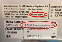 GE Innnova RTAC Serial Tag GE Innnova RTAC Serial Tag