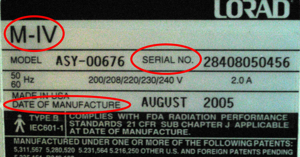 Finding the 'Right' Serial Tag on Your Medical Imaging Equipment